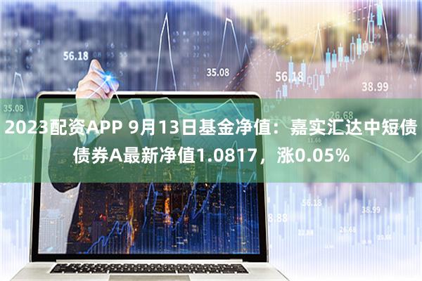 2023配资APP 9月13日基金净值：嘉实汇达中短债债券A最新净值1.0817，涨0.05%