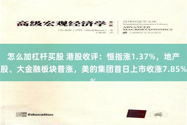 怎么加杠杆买股 港股收评：恒指涨1.37%，地产股、大金融板块普涨，美的集团首日上市收涨7.85%