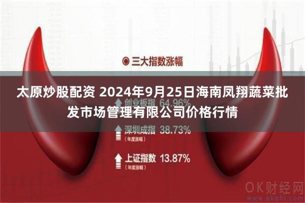 太原炒股配资 2024年9月25日海南凤翔蔬菜批发市场管理有限公司价格行情